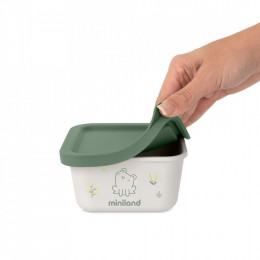Set 2 recipiente ermetice ptr.mancare solida Frog Miniland