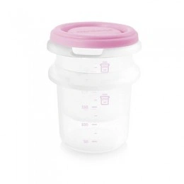 Set 2 Recipiente Plastic 250 ml cu Gentuta izoterma Rose Miniland - Img 5