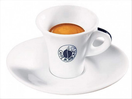 Cesti espresso + farfurii Caffe Borbone 6 buc.