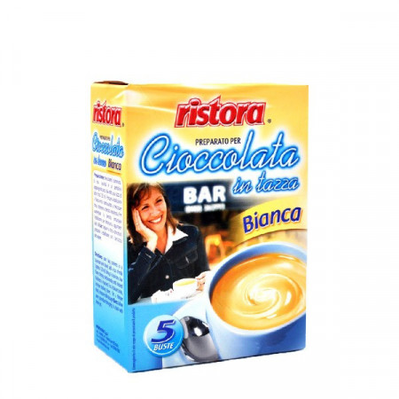 Ristora Ciocolata calda alba densa plic , 5 Buc.