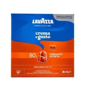 Capsule Cafea Lavazza Crema e Gusto Forte Compatibil cu Nespresso Original 80 buc.440 g