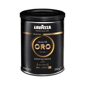 Cafea macinata Lavazza Qualita Oro Mountain Grown cutie metalica 250 gr.