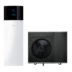 Pompa de caldura Daikin Altherma 4 H ECH2O 10kW trifazata pentru incalzire, racire si apa calda menajera EPSX10P30A-EPSK10AW1 cu rezervor de 300L si incalzitor de rezerva 9kW