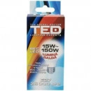 Bec LED E27 230V 15W (1600lm) A60 2700K (lumina calda) 36.000h