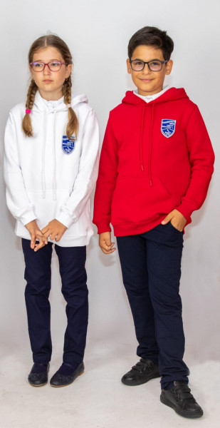 Hanorac Unisex alb pentru Liceul Greco-Catolic „Iuliu Maniu” Oradea