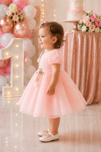Rochie organza lalele Coral Tulip - Img 2