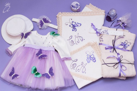 Set botez 3 piese Mauve Fly - Img 7