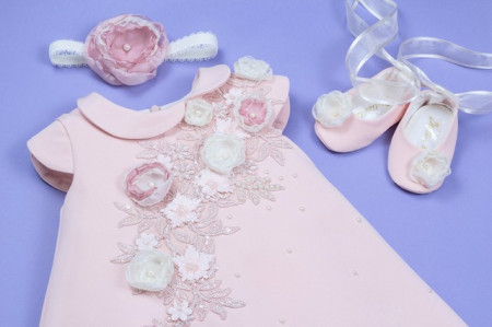 Set botez 4 piese Silk Petals - Img 7
