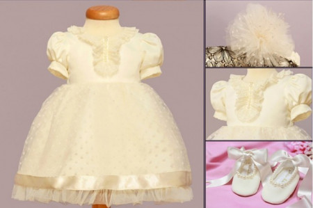 Set botez White Flower