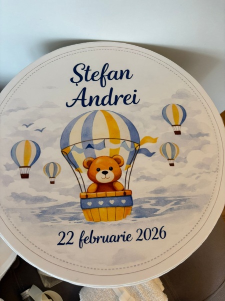 Trusou botez complet personalizat Balloon Trip - Img 2