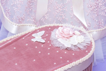 Cutie trusou botez ovala din catifea A3 - Img 3