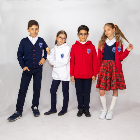 Hanorac Unisex alb pentru Liceul Greco-Catolic „Iuliu Maniu” Oradea - Img 2