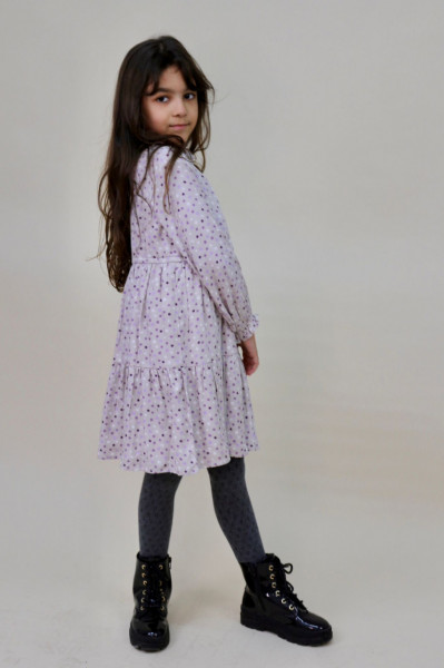 Rochie bej cu stelute mici iDo 7565 - Img 7