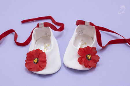 Set botez 3 piese brodat Poppy Field - Img 3