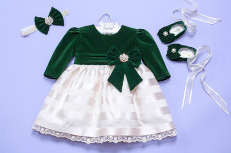 Set botez 3 piese Green Velvet Darling - Img 4