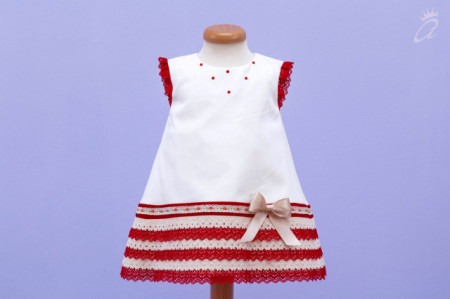 Set botez 3 piese Red Macrame - Img 6