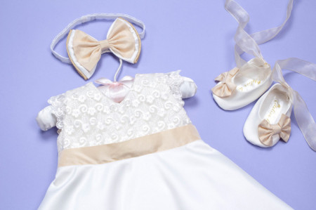 Set botez 4 piese Ivory Bow - Img 7