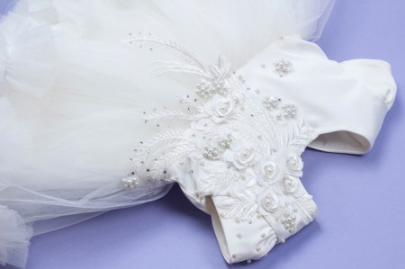 Set botez 4 piese Ruffled Hearts - Img 3