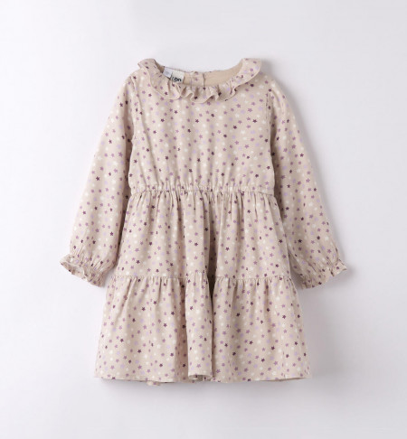 Rochie bej cu stelute mici iDo 7565 - Img 4