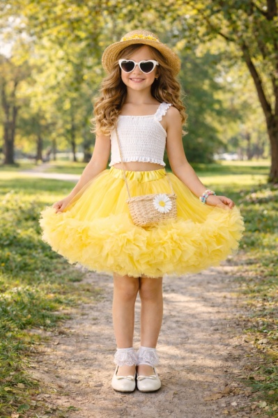 fusta-tutu-fete-galbena