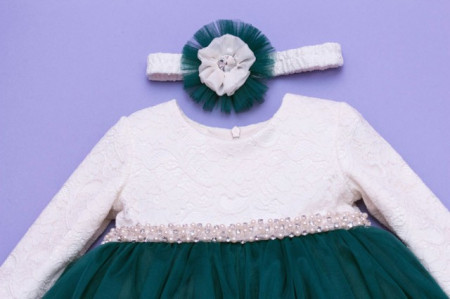 Set botez 3 piese Emerald Dress - Img 4
