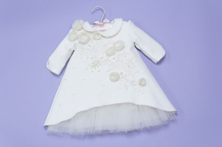 Set botez aplicatie flori matase ‘Vanilia Cream’ - Img 2