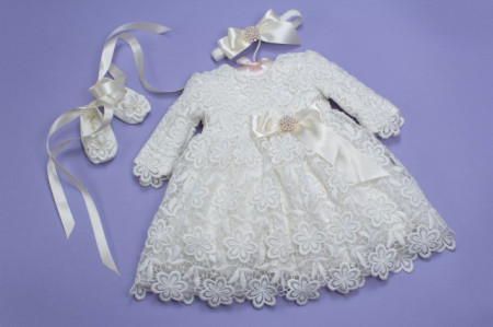 Set botez dantela ‘Camellia Blossom’ - Img 3
