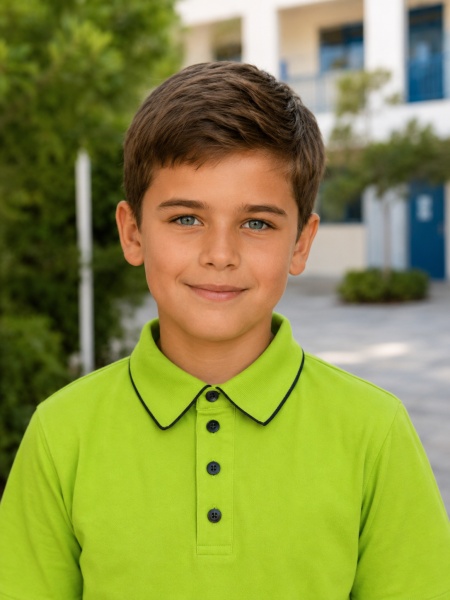 Tricou polo verde scoala Andreas - Img 2
