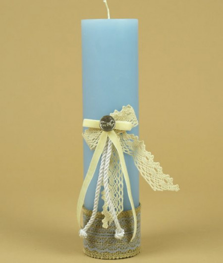 Lumanare de botez Blue sky