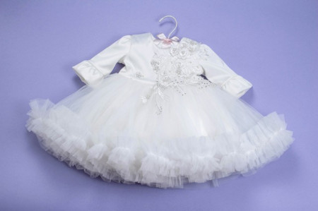 Set botez 3 piese, aplicatie dantela ‘Ice Beauty’ - Img 2