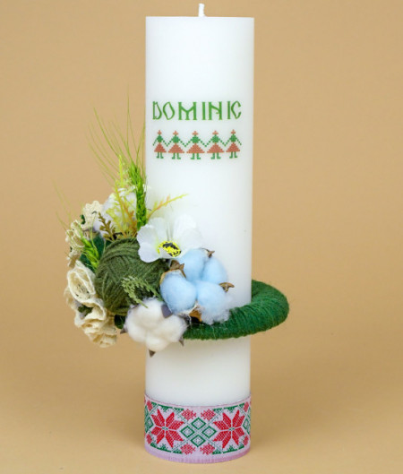 Lumanare de botez traditional Dominic