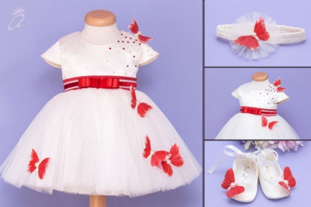 Rochita botez Sweet Red Butterfly - Img 4
