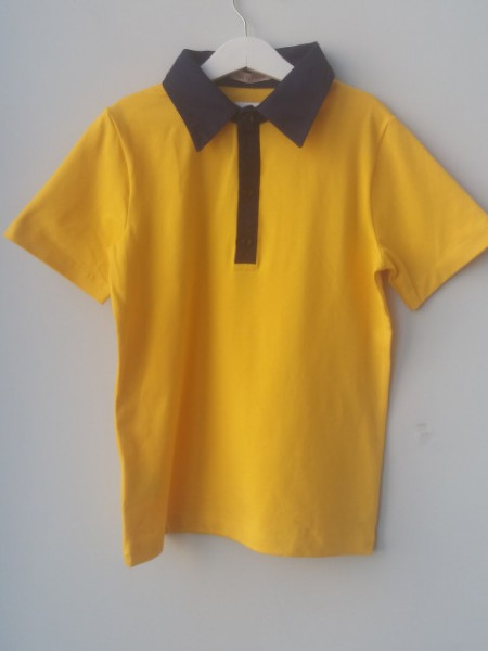 Tricou polo scoala baieti galben