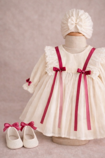 rochite botez cu panglica fuchsia
