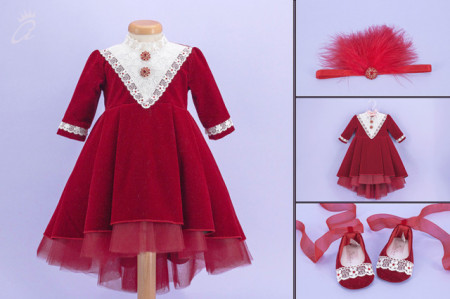 Set botez 3 piese Red Velvet