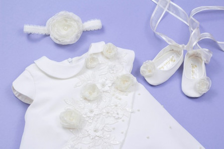 Set botez 4 piese Vanilla Flower - Img 3