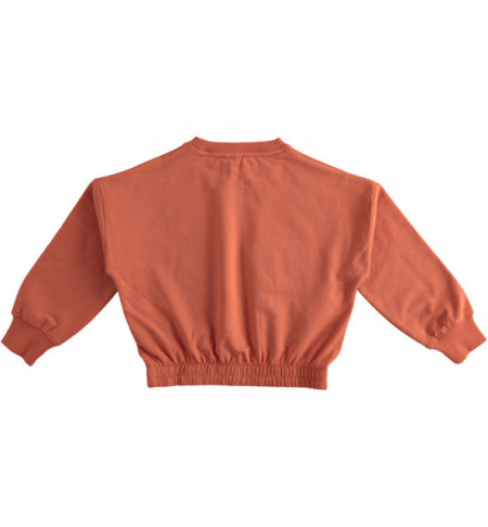 Bluza fete iDo 5877 caramiziu - Img 2