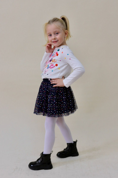 fusta bleumarin cu buline Boboli 427070