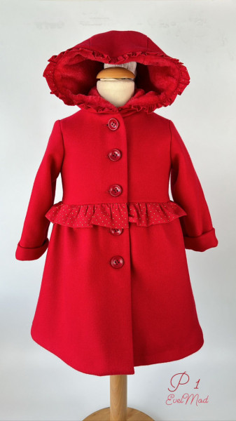 Palton de iarna Anais rosu