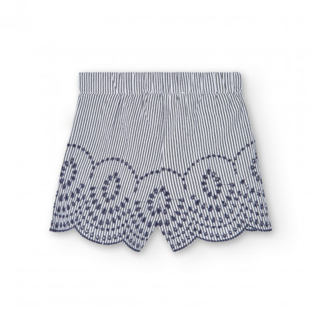 pantaloni scurti brodati a