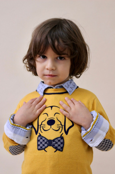 pulover galben baieti 717308 Boboli