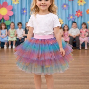 Fusta tulle Ilinca Rainbow