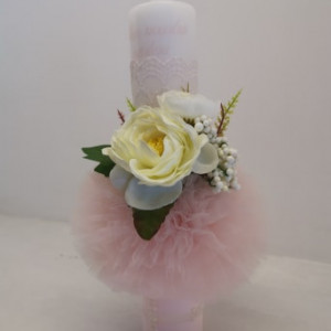 Lumanare botez White Rose - Img 2