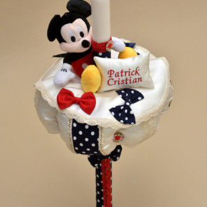 Lumanare de botez lux Mickey Mouse - Img 4