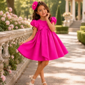 Rochie fete Bianca Neon Pink