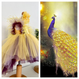 Rochie fete Purple Peacock - Img 4