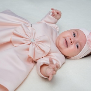 Rochita de botez Laura Powder Pink