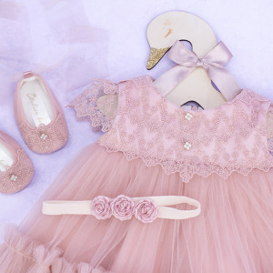 Set botez 3 piese Creamy Lace - Img 2