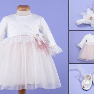 Set botez 3 piese Dusty Blush