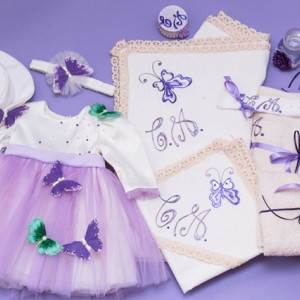 Set botez 3 piese Mauve Fly - Img 7